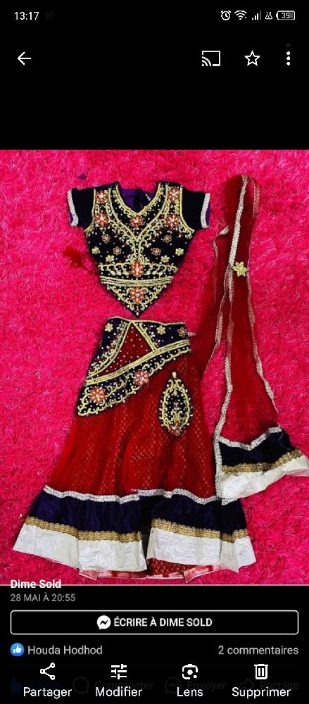 Petit Sari origine inde pour enfant.