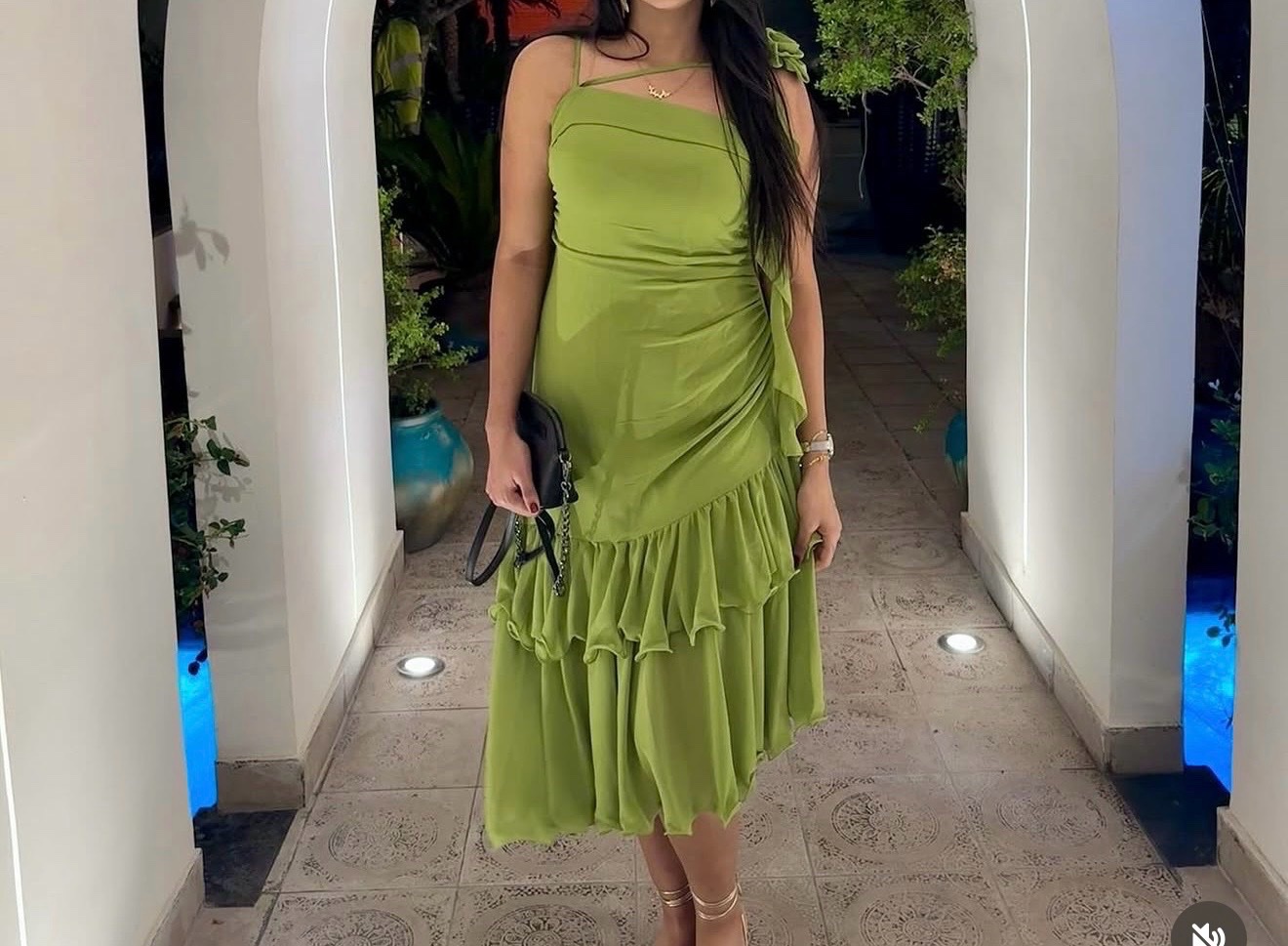Robe vert tlabes taille 40 hata 44