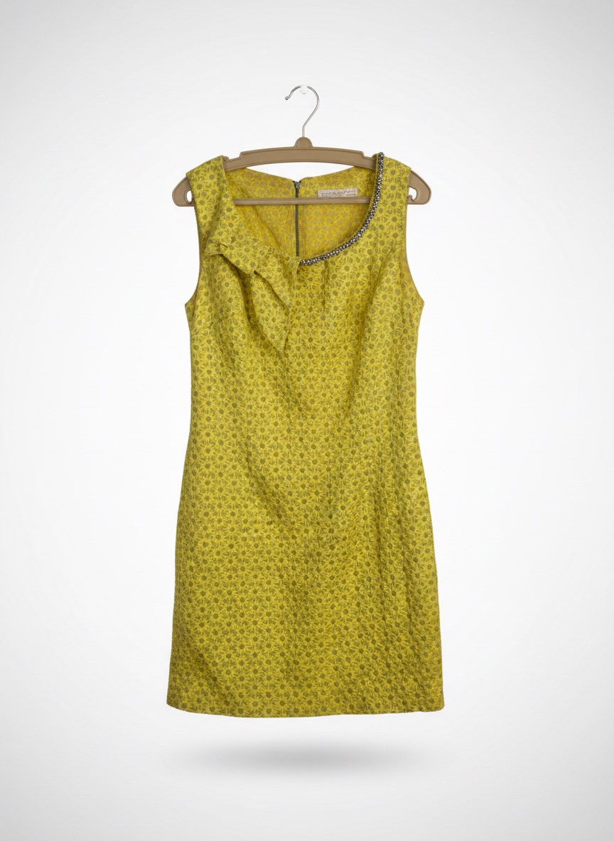 Robe jaune soirèe droite toktel taille 36 importèe