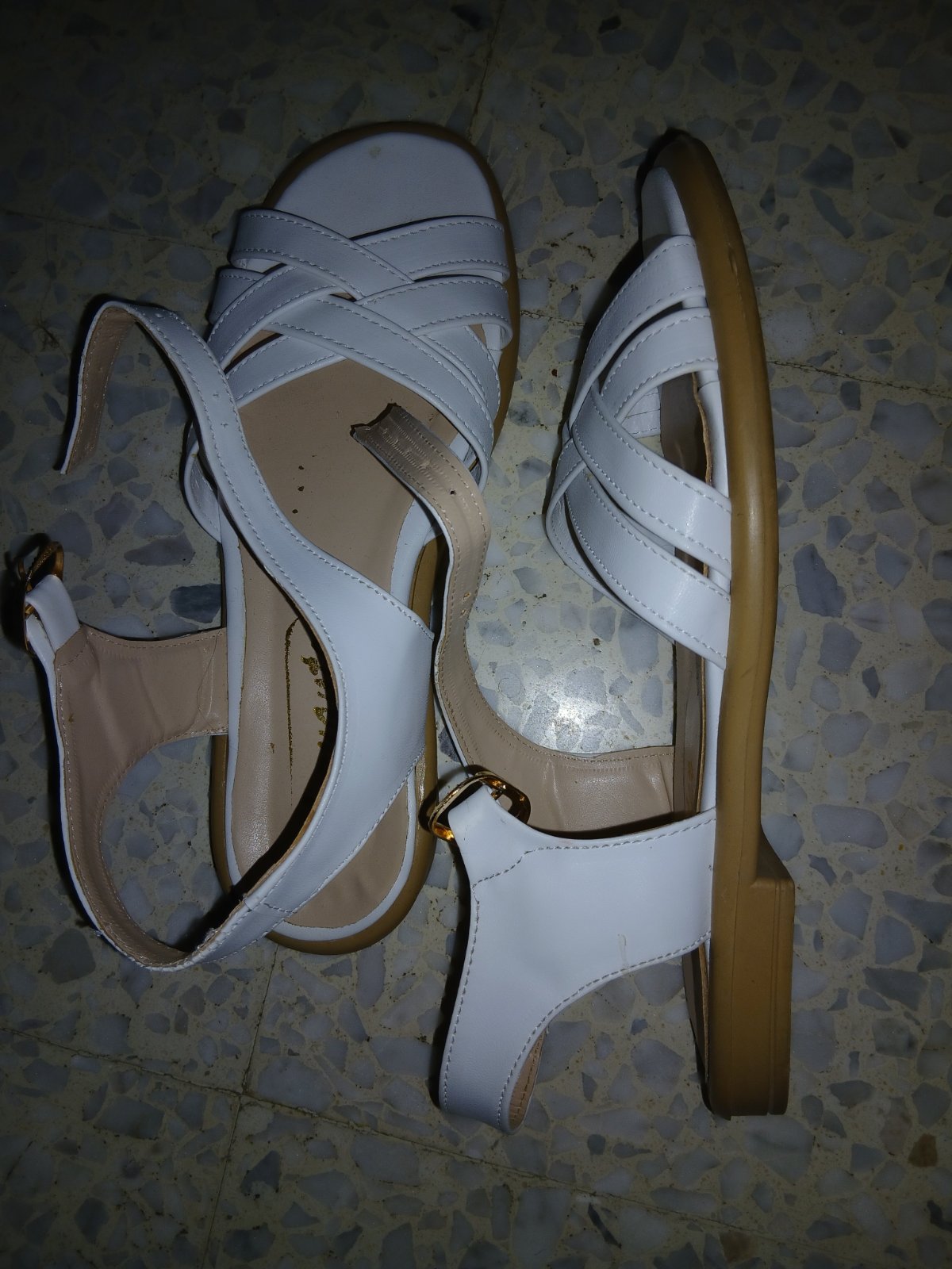 Sandale femme blanc 