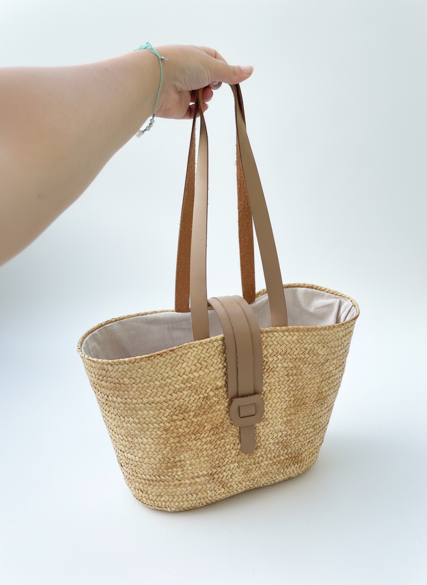 Couffin avec accessoir en cuir Moyen Format