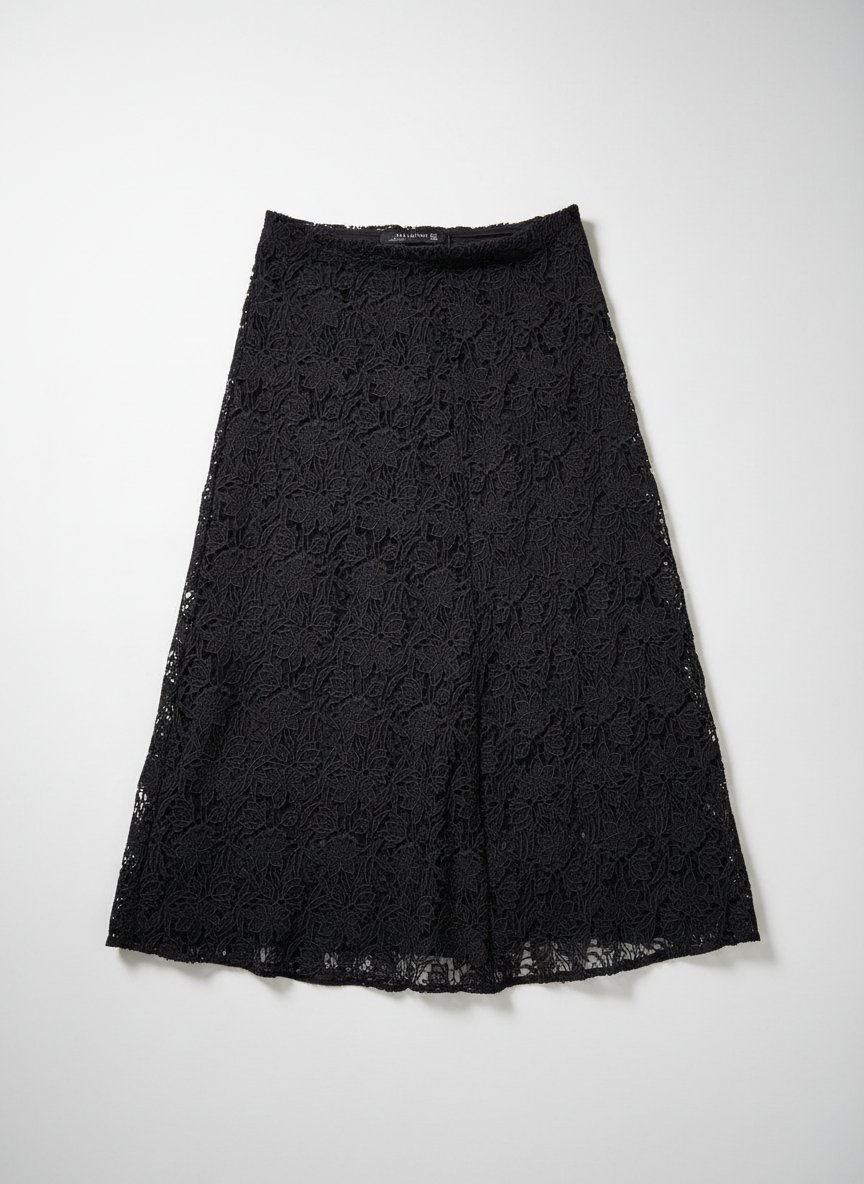 Jupe guipure en noir zara 