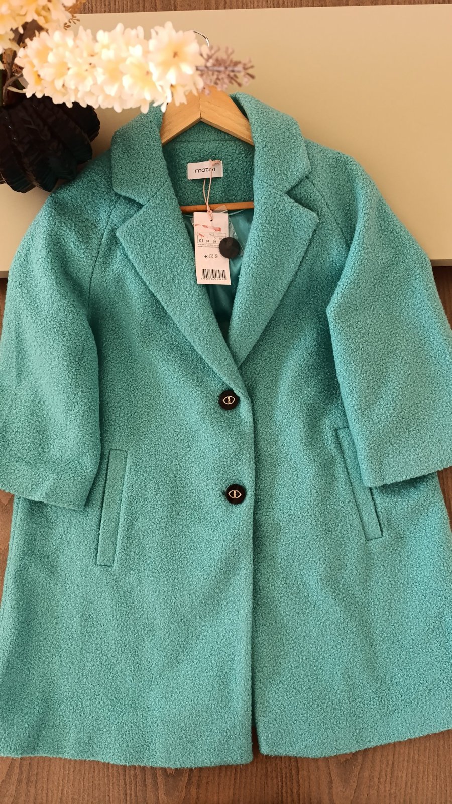 Manteau motivi bouclette 