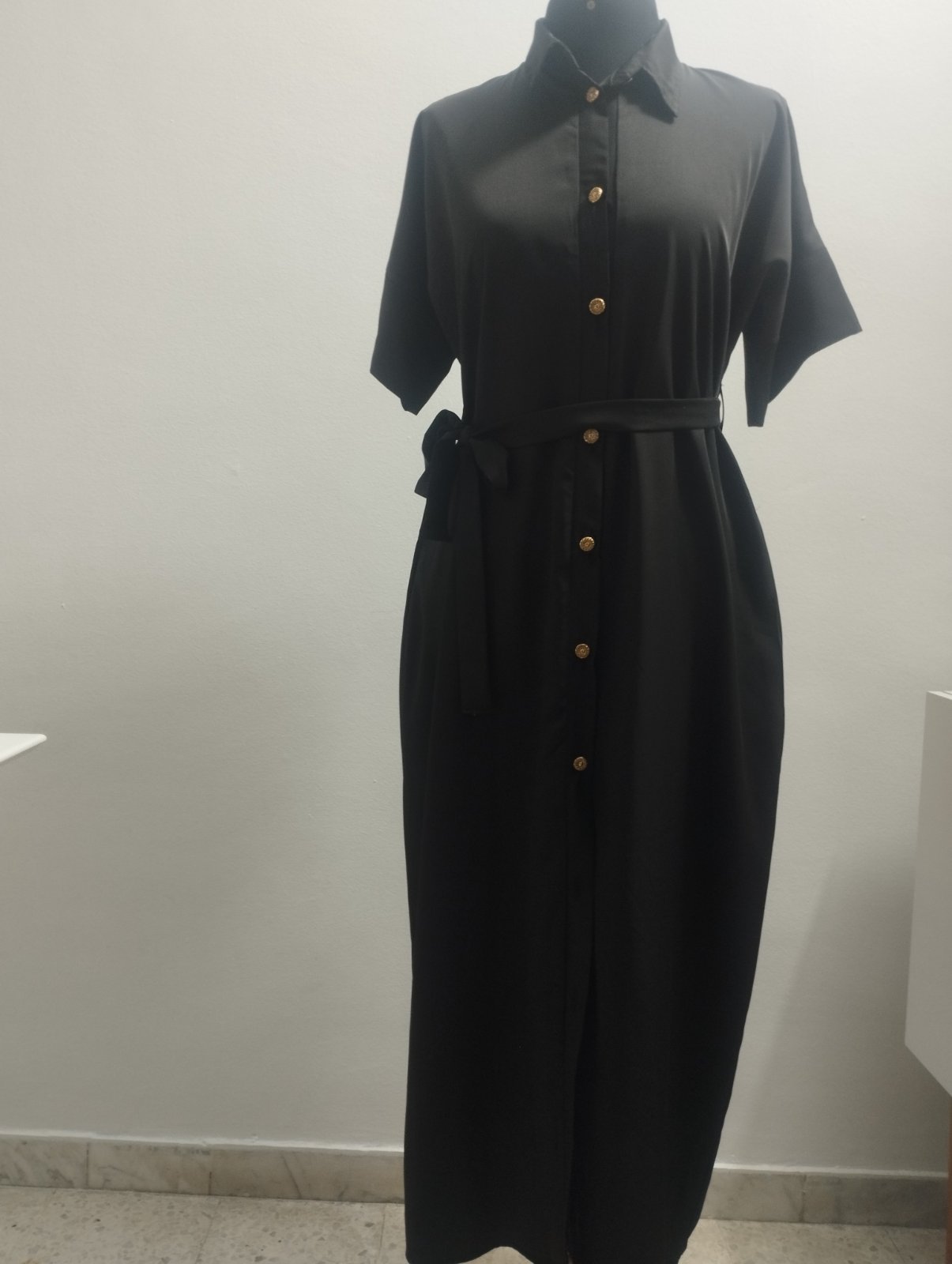 Robe chemise longue sur mesure 