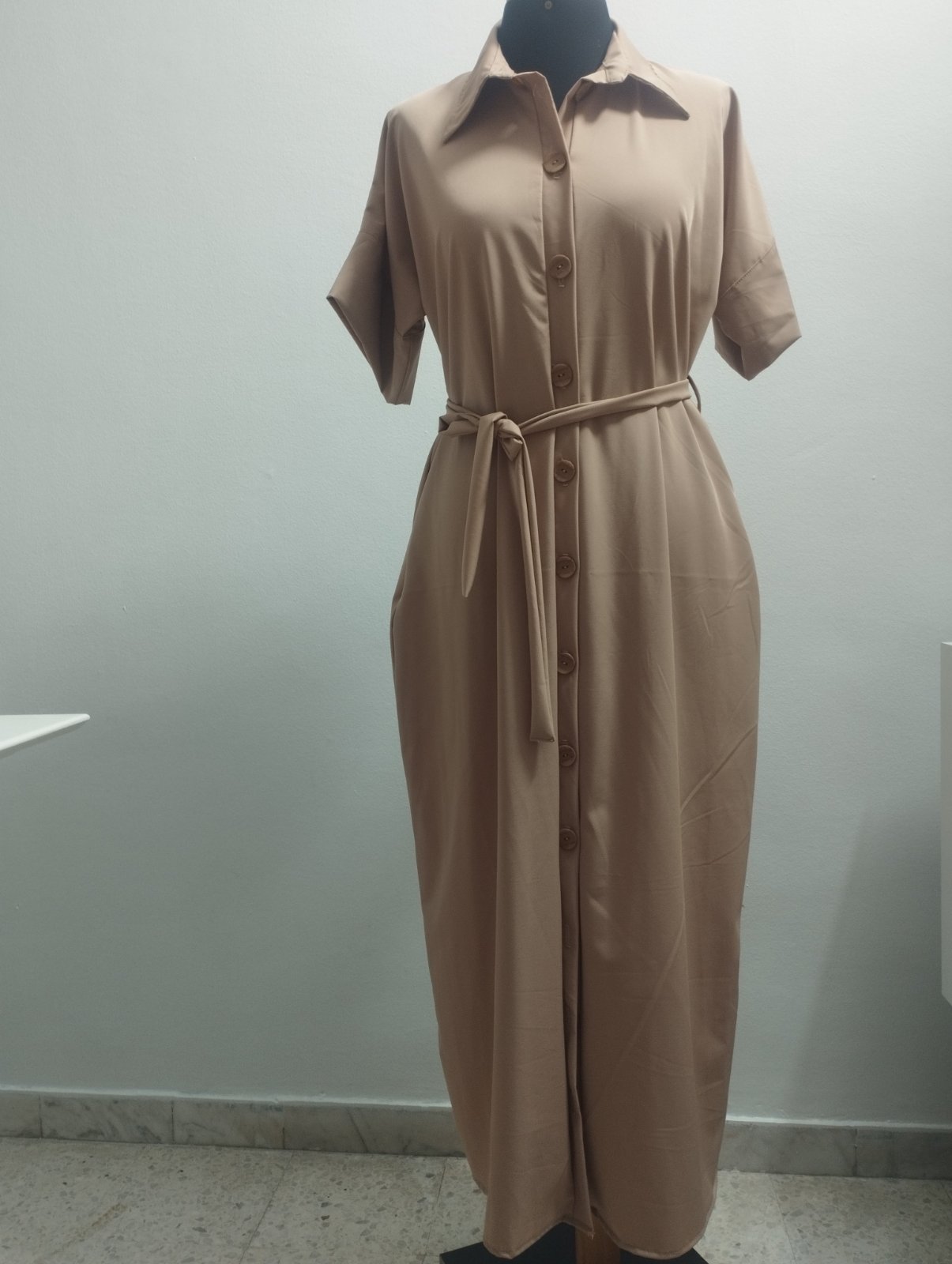 Robe chemise longue sur mesure 