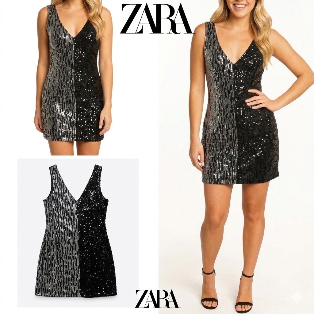 Sublime robe à sequins Zara (Neuf)