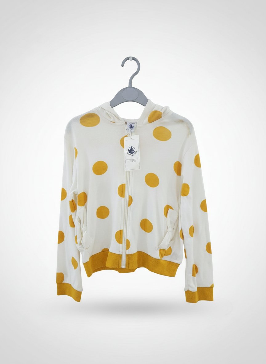 Veste a capuche a pois petit bateau 