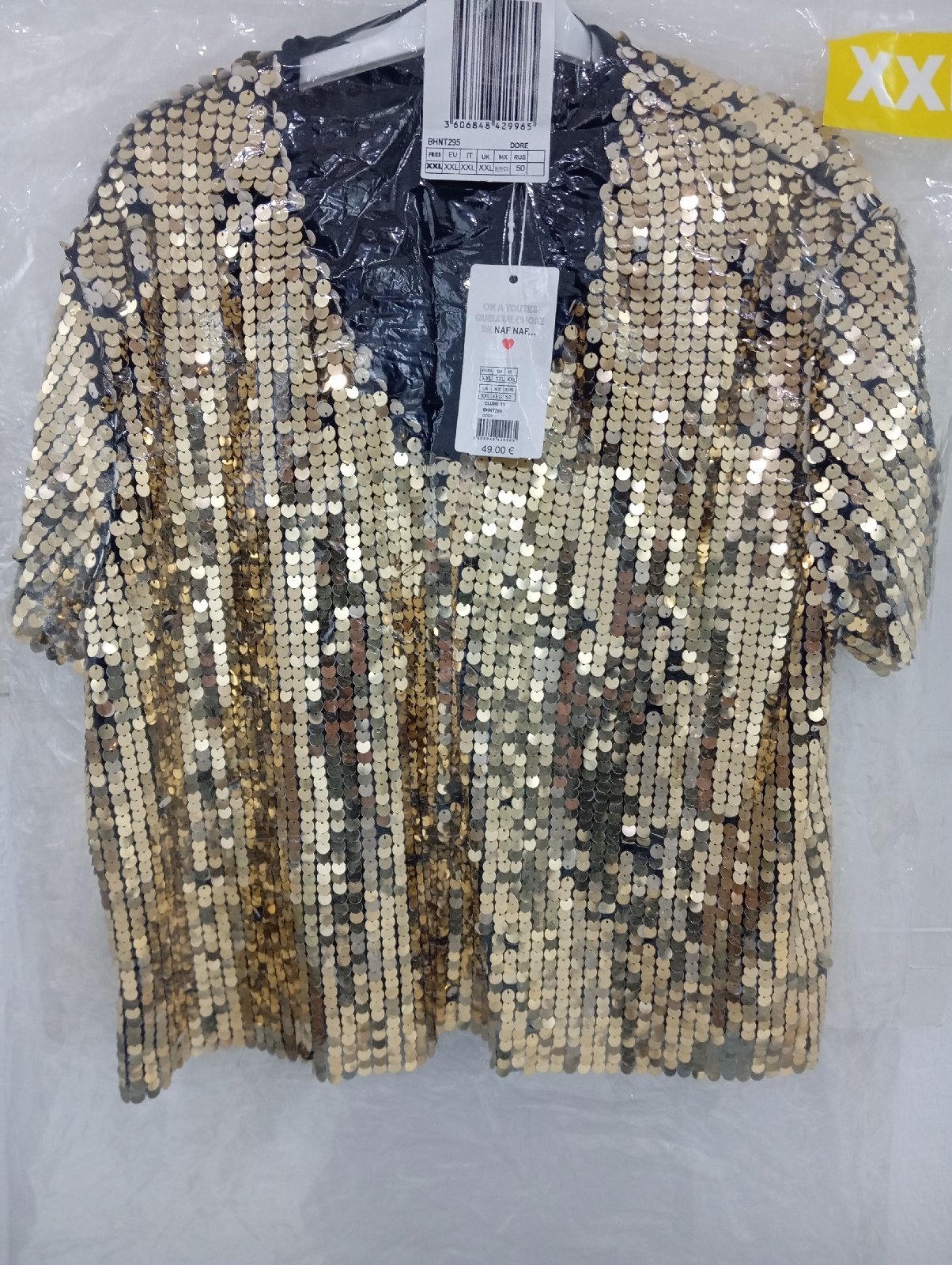 Top à Sequins Dorés (NAF NAF)
