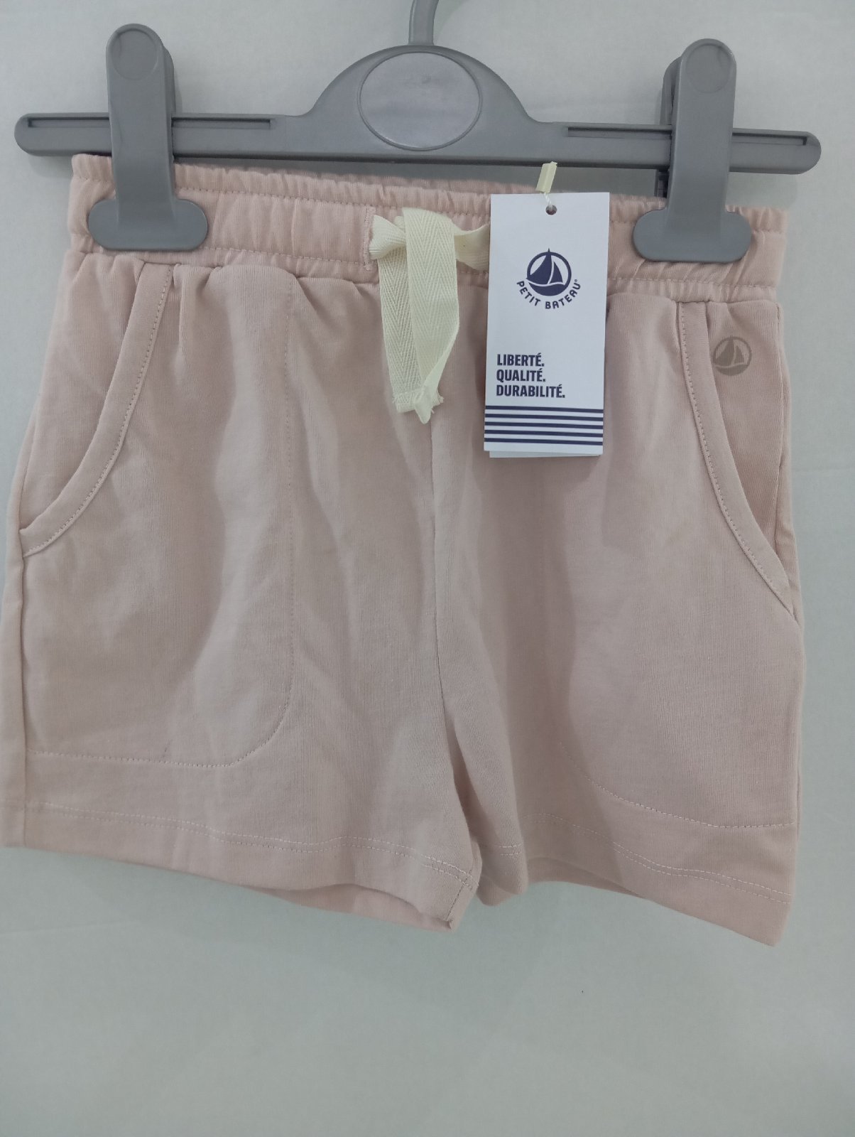 Short en Molleton Rose Poudré (Petit Bateau)