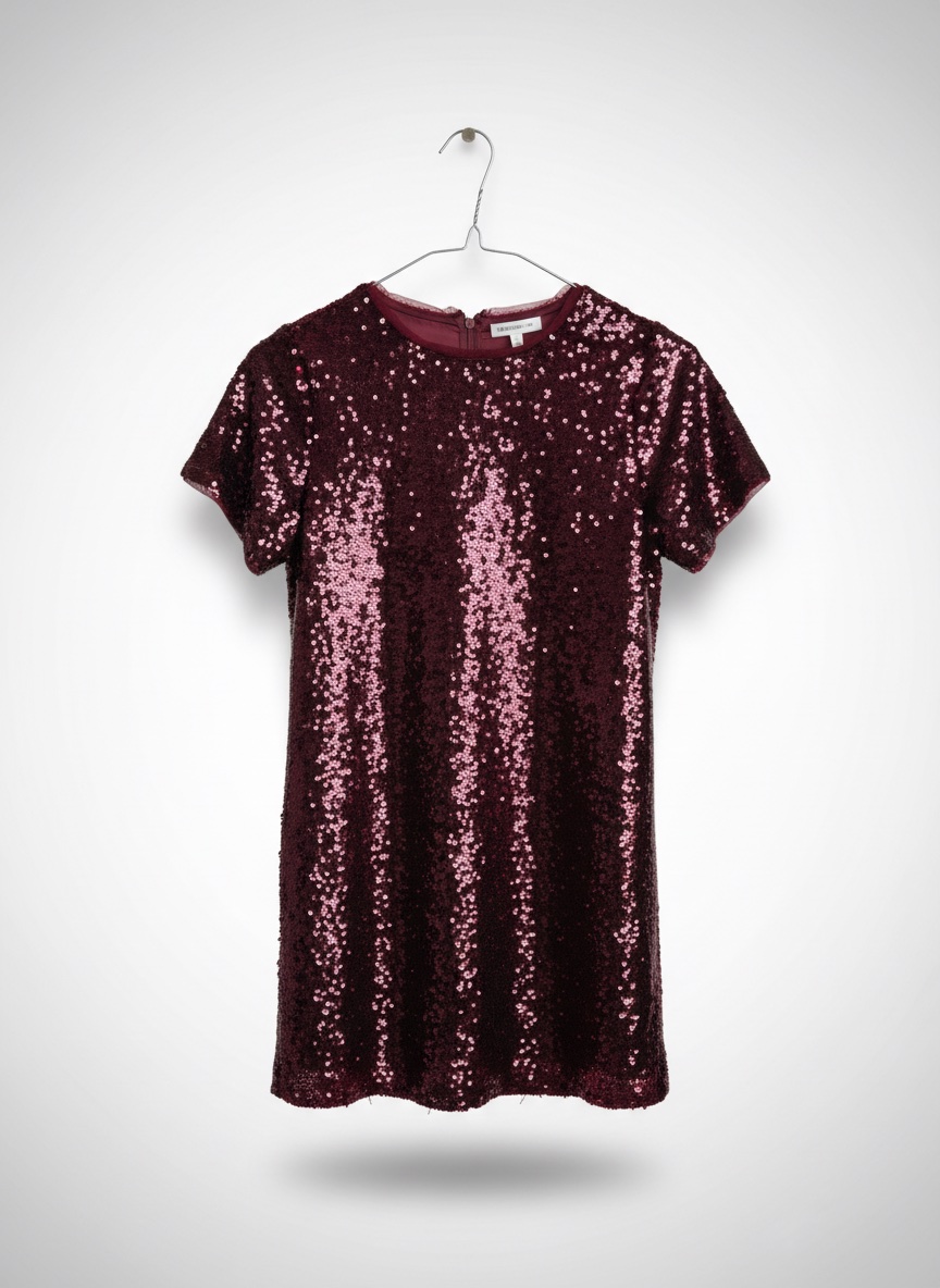Robe zara bordeaux en sequin 