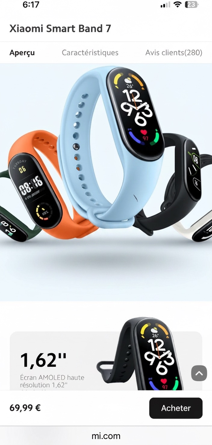 Xiaomi Smart Band 7 importé 