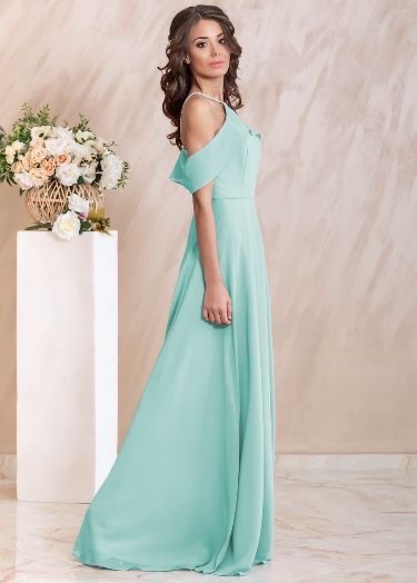 Robe de soirée maxi en satin Shein