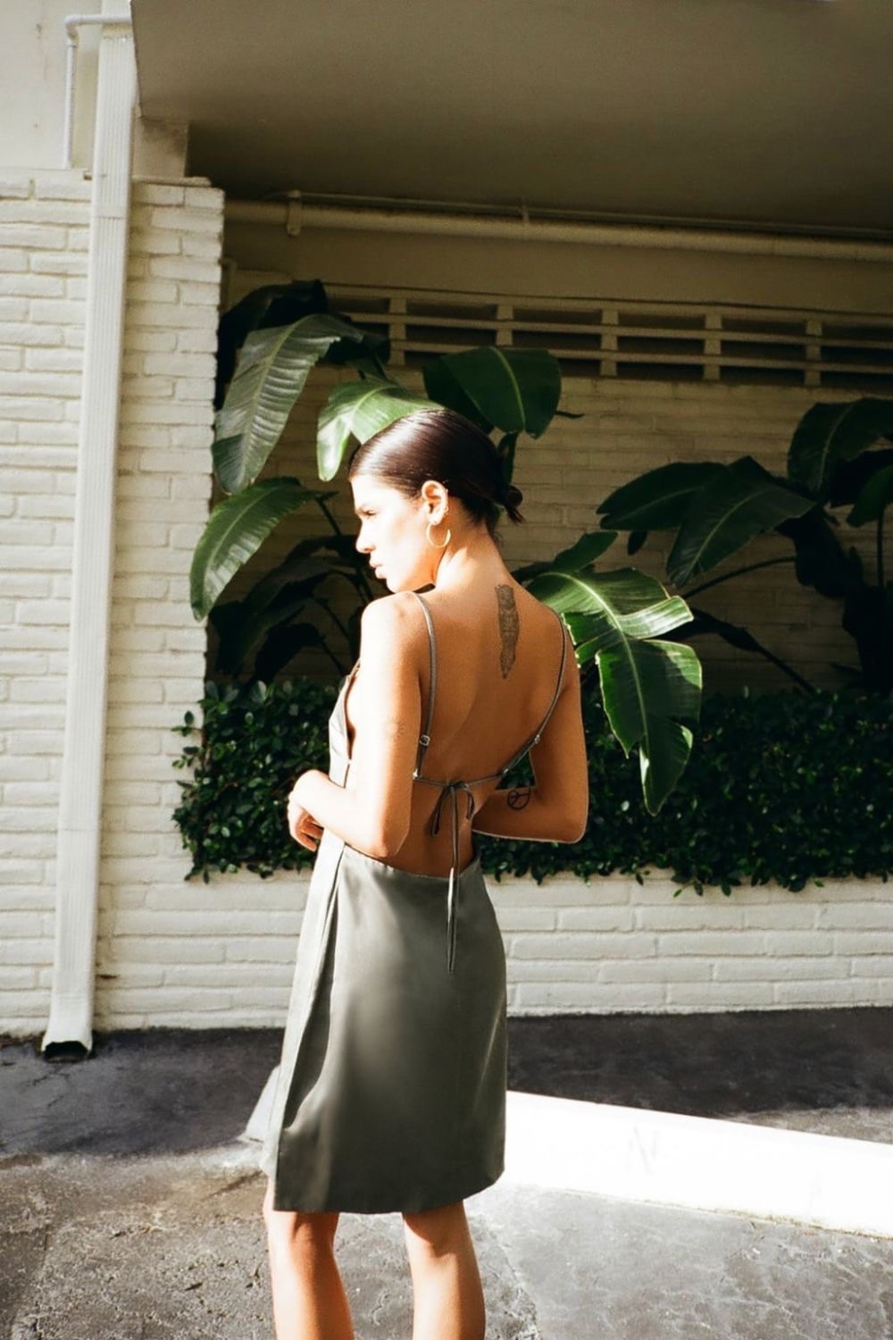 Robe en satin Zara