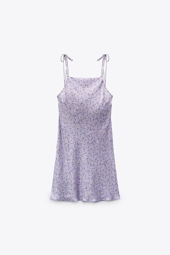 Robe en satin Zara
