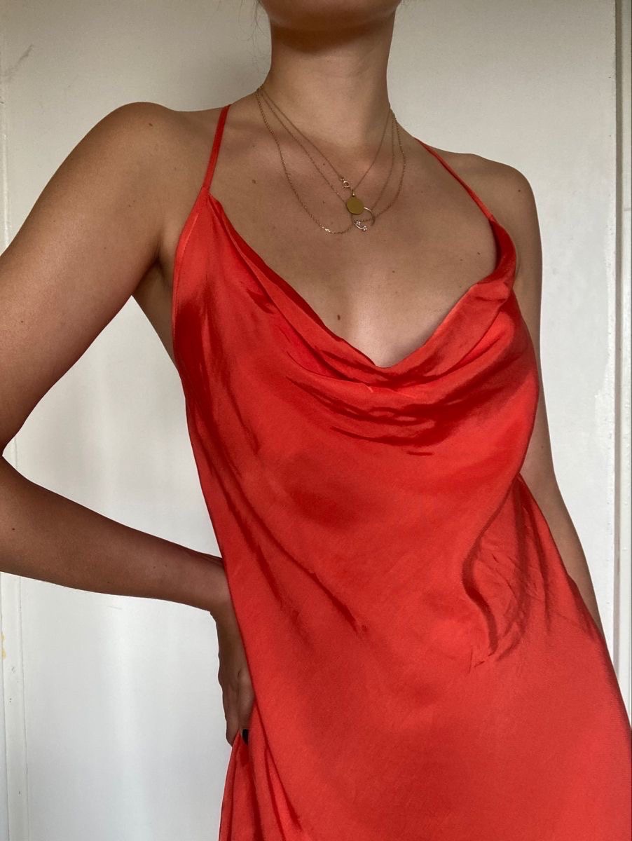 Robe en satin H&M