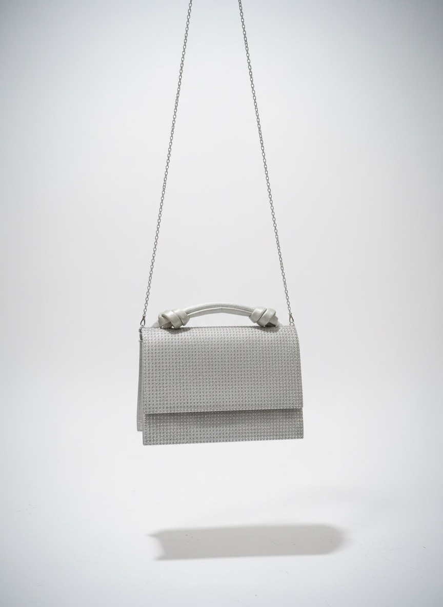 Sac en argent pailleté soirée