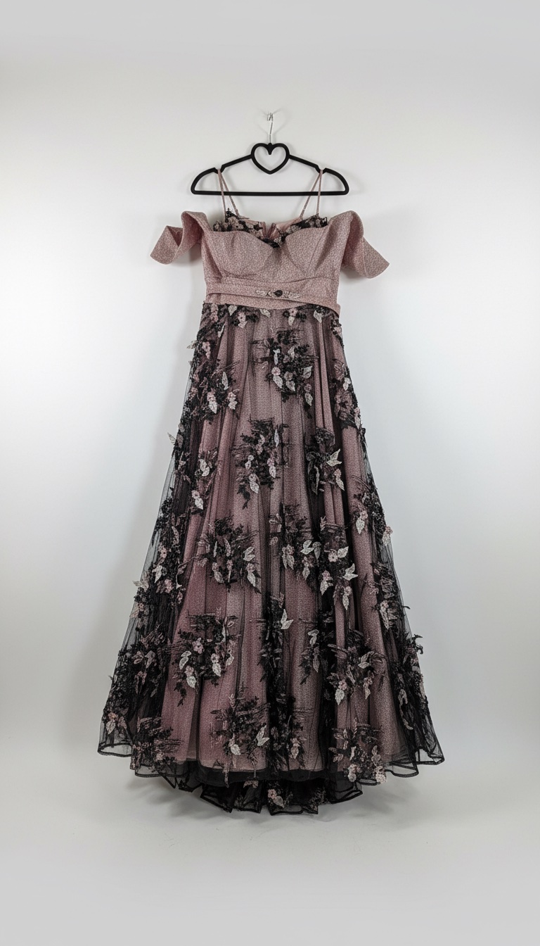Robe soirée princesse en rose pailletée à vendre à un prix très intéressant