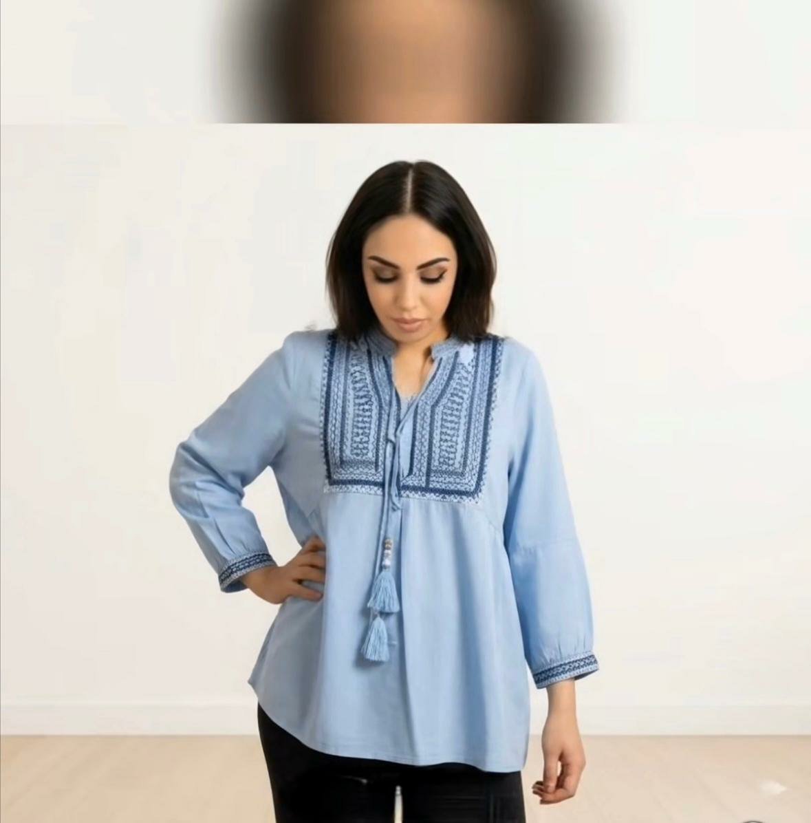 Blouse bohème chic avec broderies