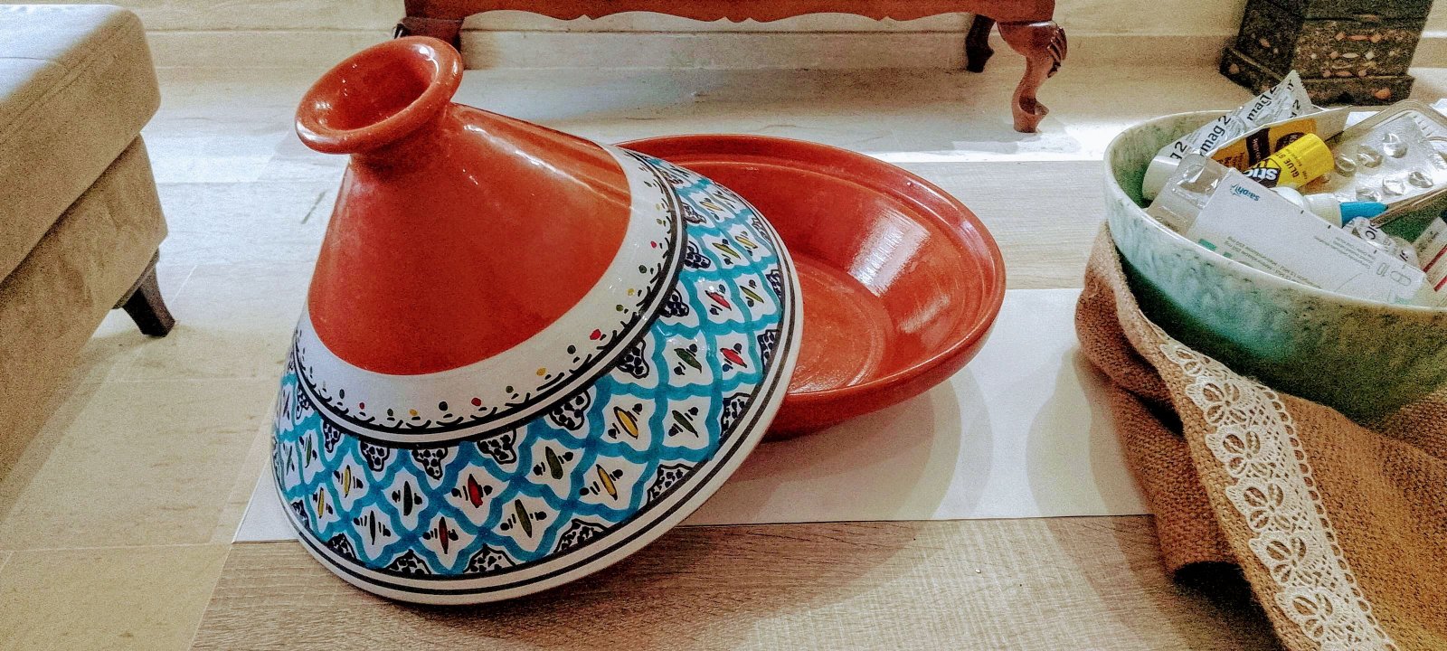 طاجين تونسي فخار نابل مزيان برشه 
