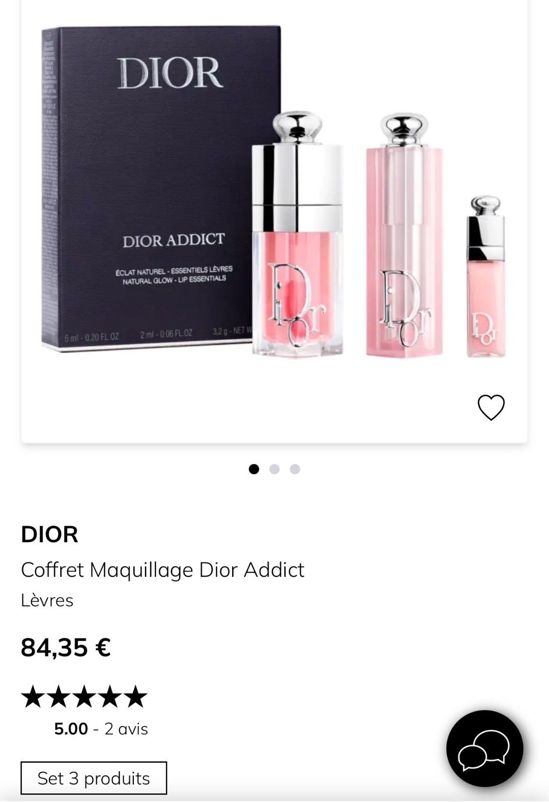 Coffret dior 