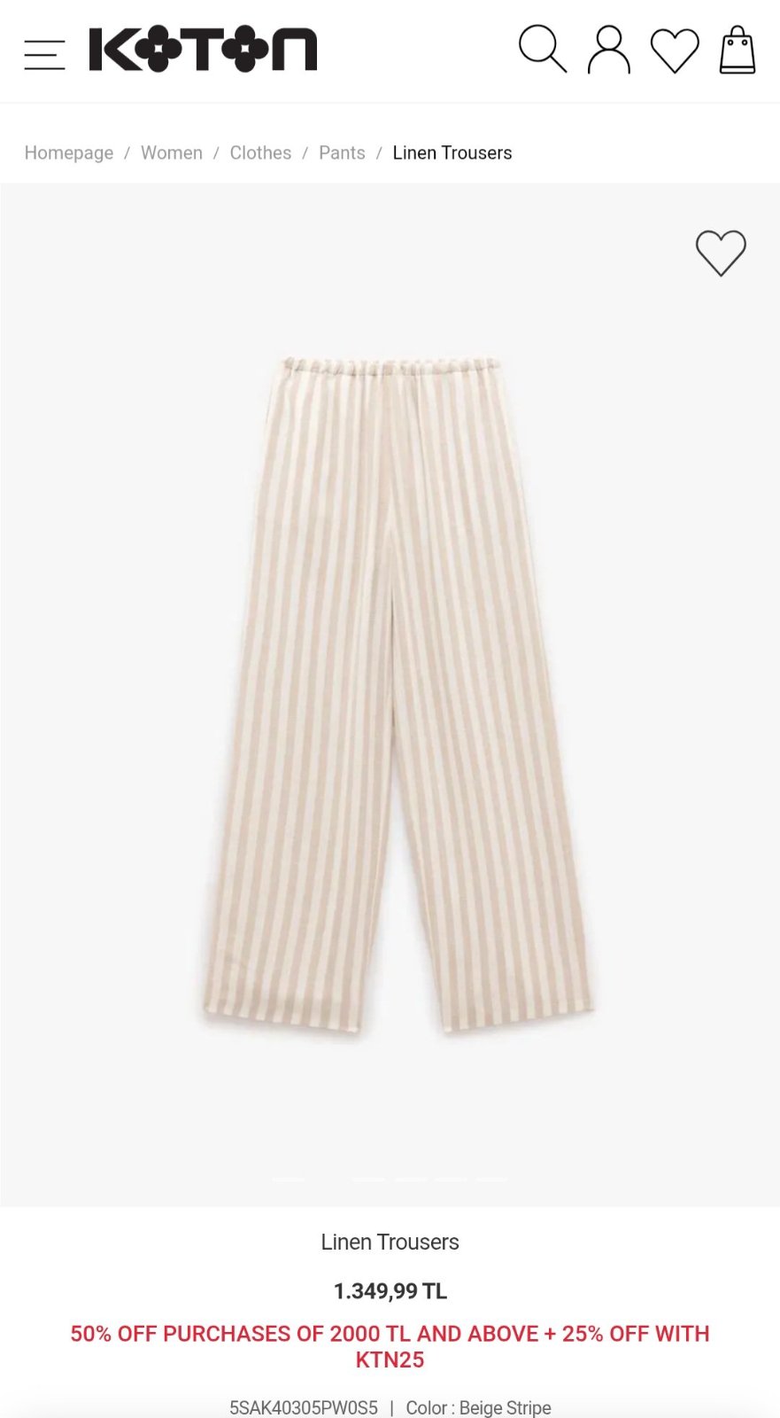 Pantalon en lin