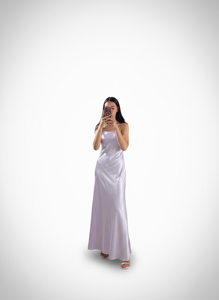 Robe satin soiree simple 