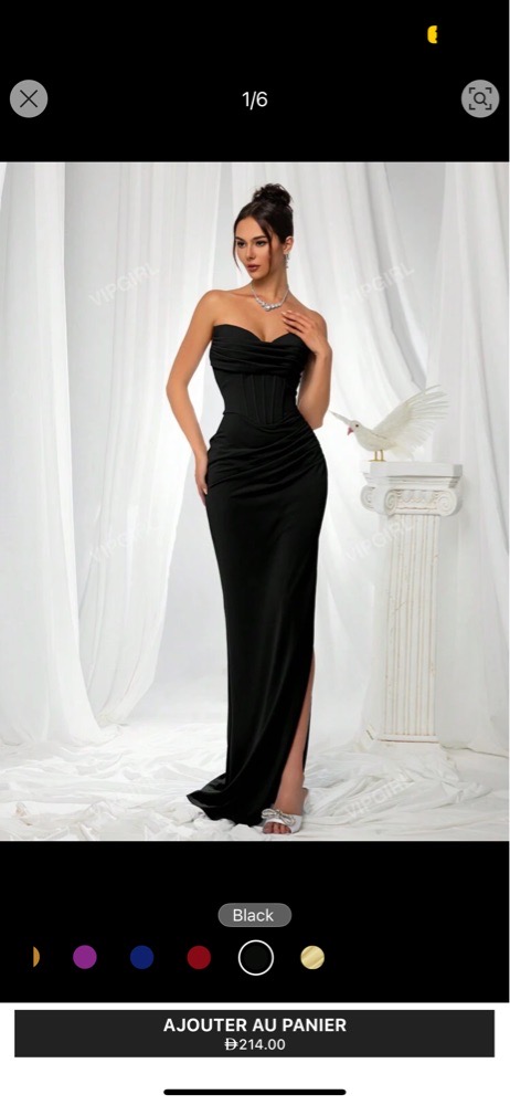 Robe de soirée noire