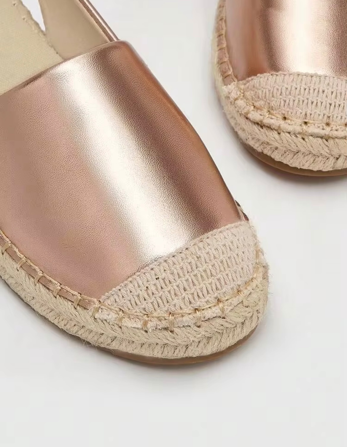Espadrilles dorées pour femme