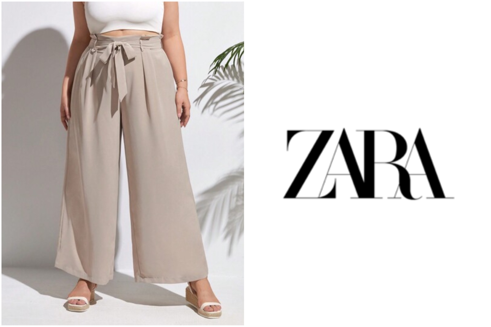 Pantalon large zara