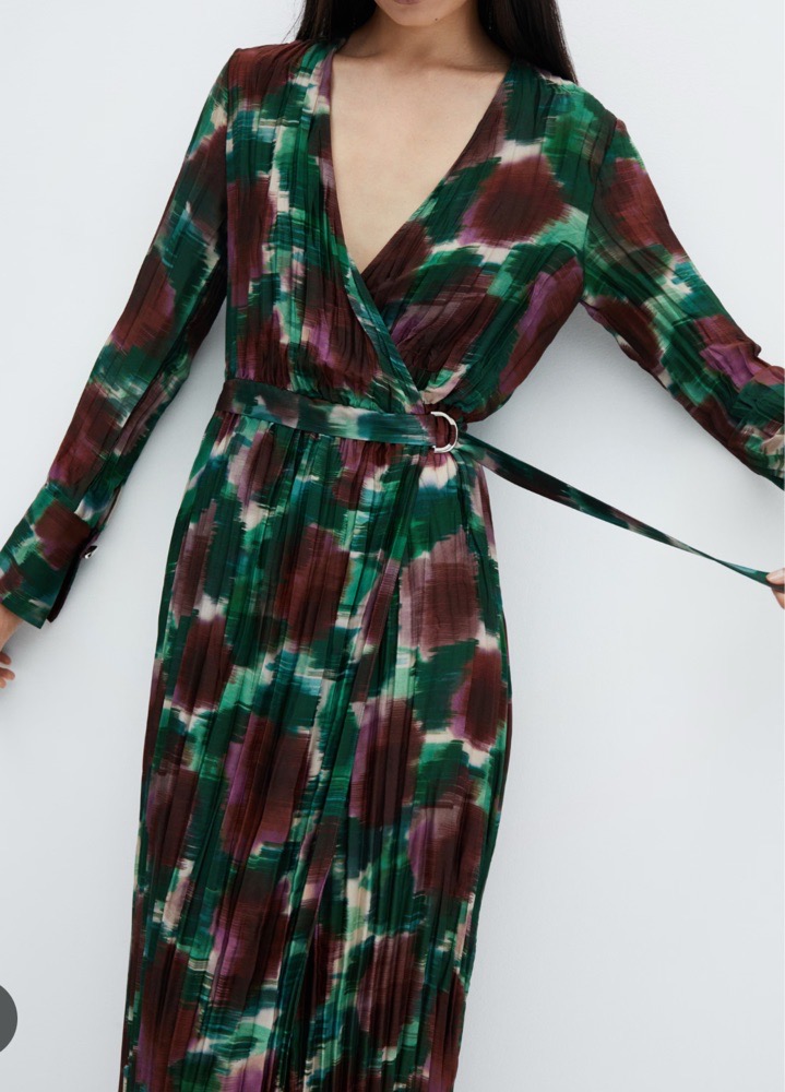 Robe mango plissée