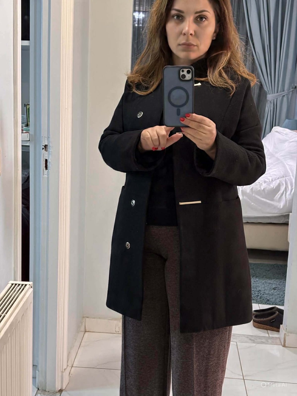 Manteau cachemire noir