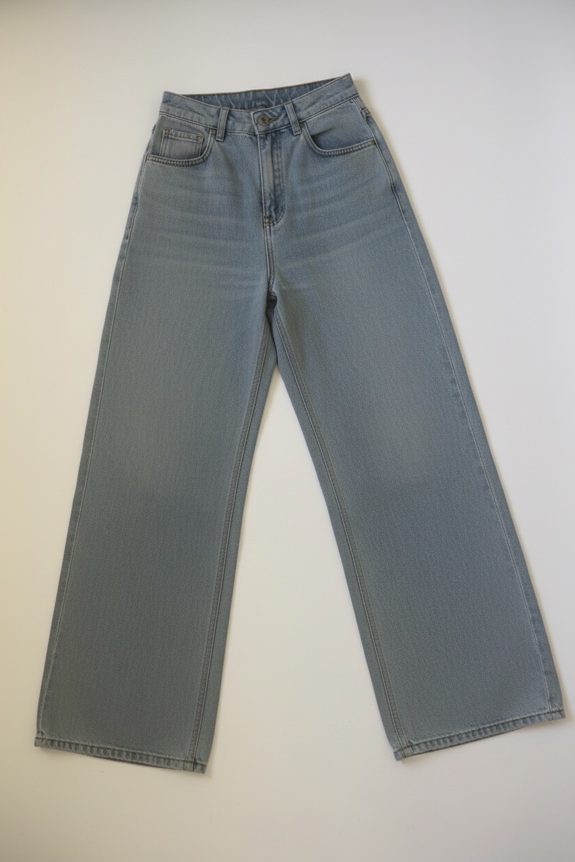 Pantalon jean coupe wide leg 