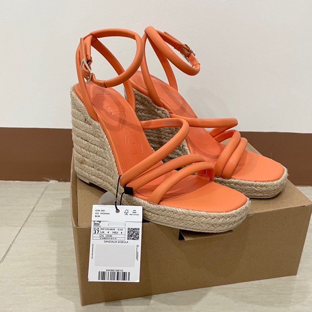 Espadrilles compensés Mango Orange