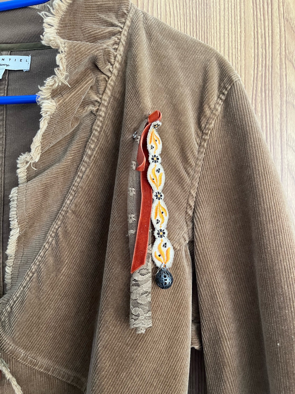 Veste velour marron 