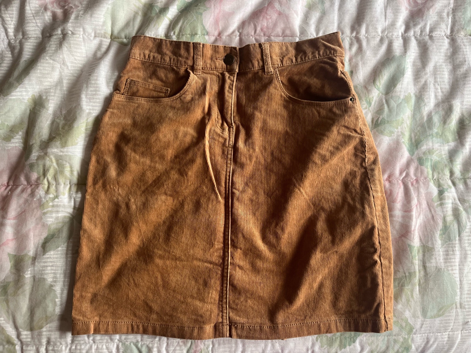 Jupe mini velours marron