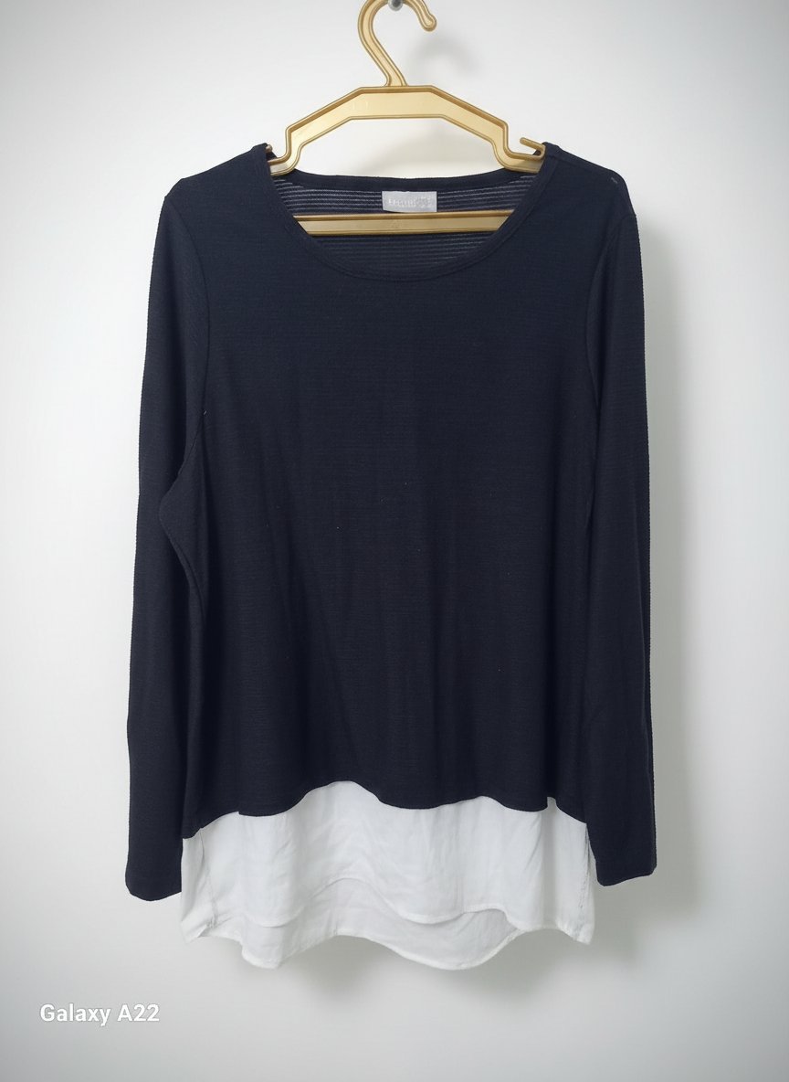 Pull bleu et blanc