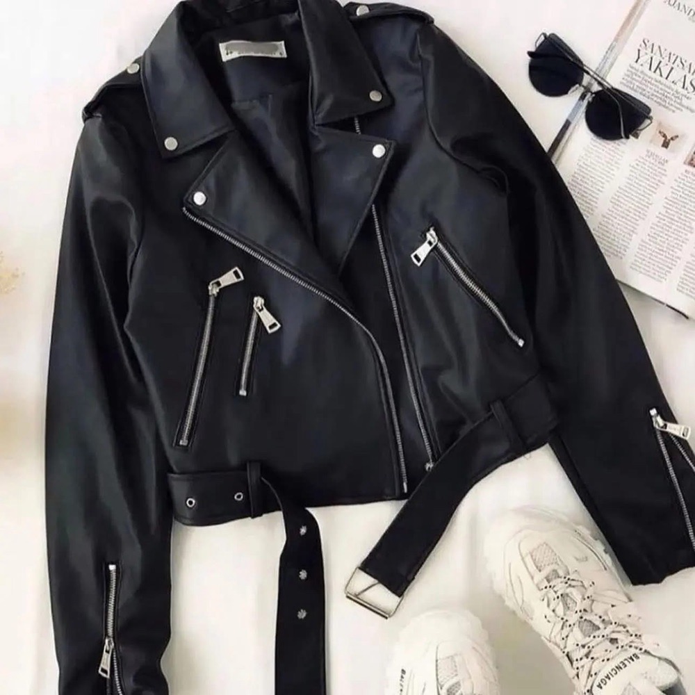 Veste cuir femme