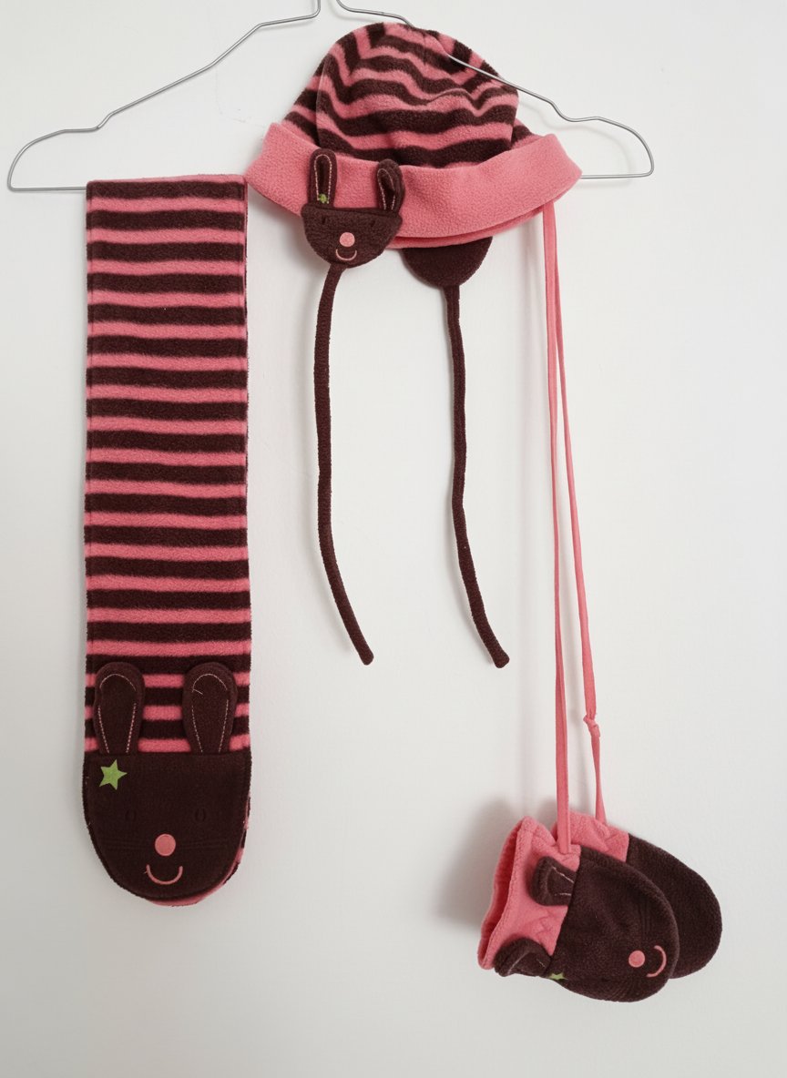 Cache col, gants et bonnet pour fille