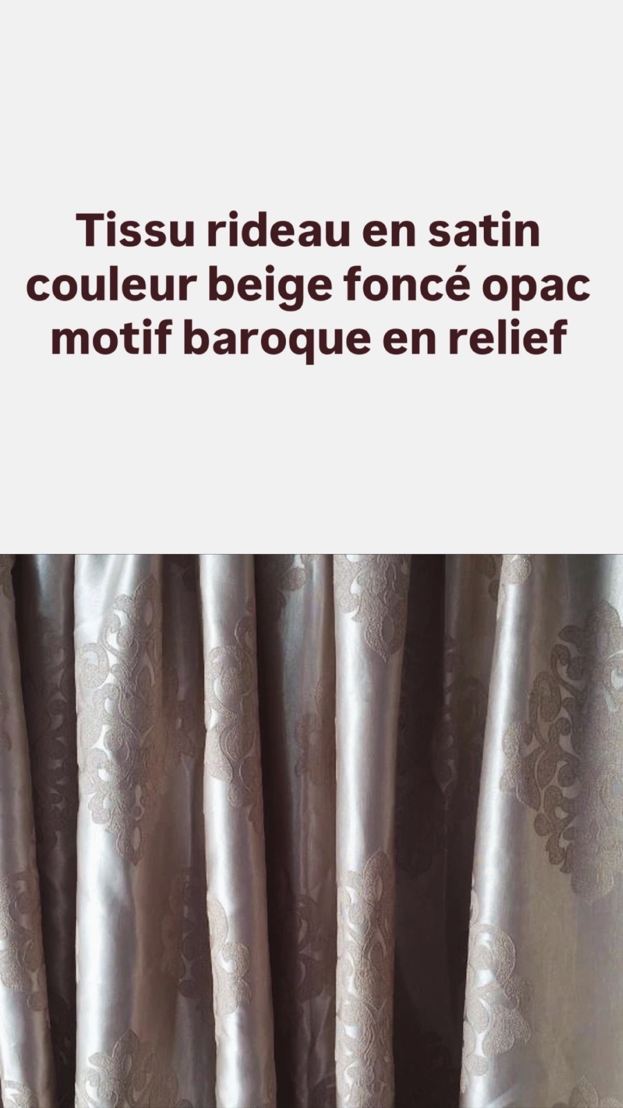 Tissu rideau neuf