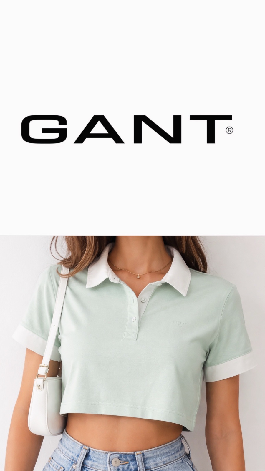 T-shirt cropped Gant
