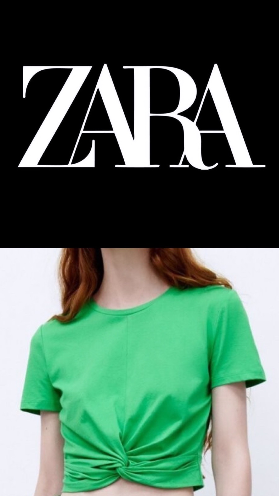 T-shirt Cropped Zara