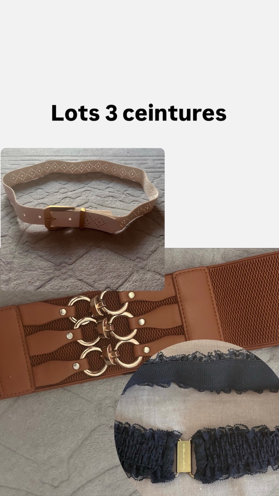 Lots 3 ceintures 