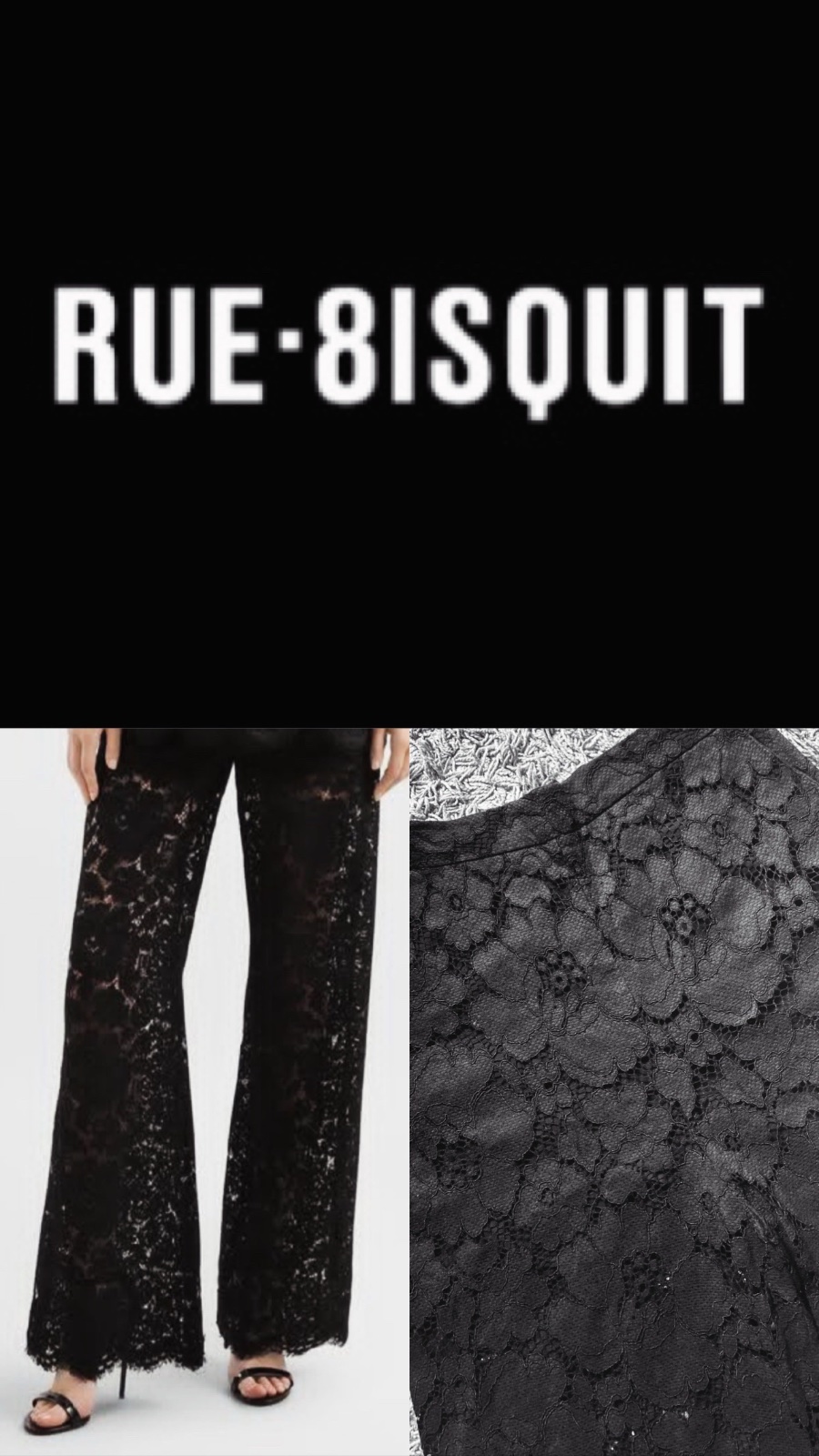 Pontalon Rue 8Isquit guipure taille haute