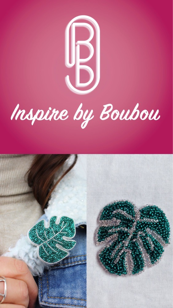 Broche brodée