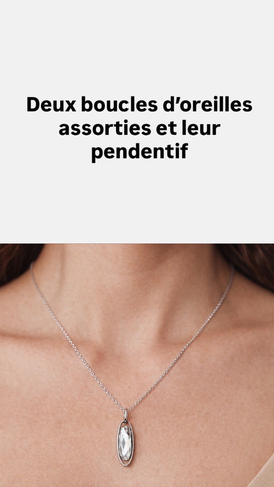 Serie en argent avec strass 