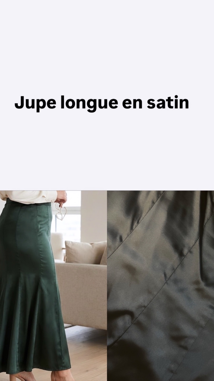 Jupe longue en satin 