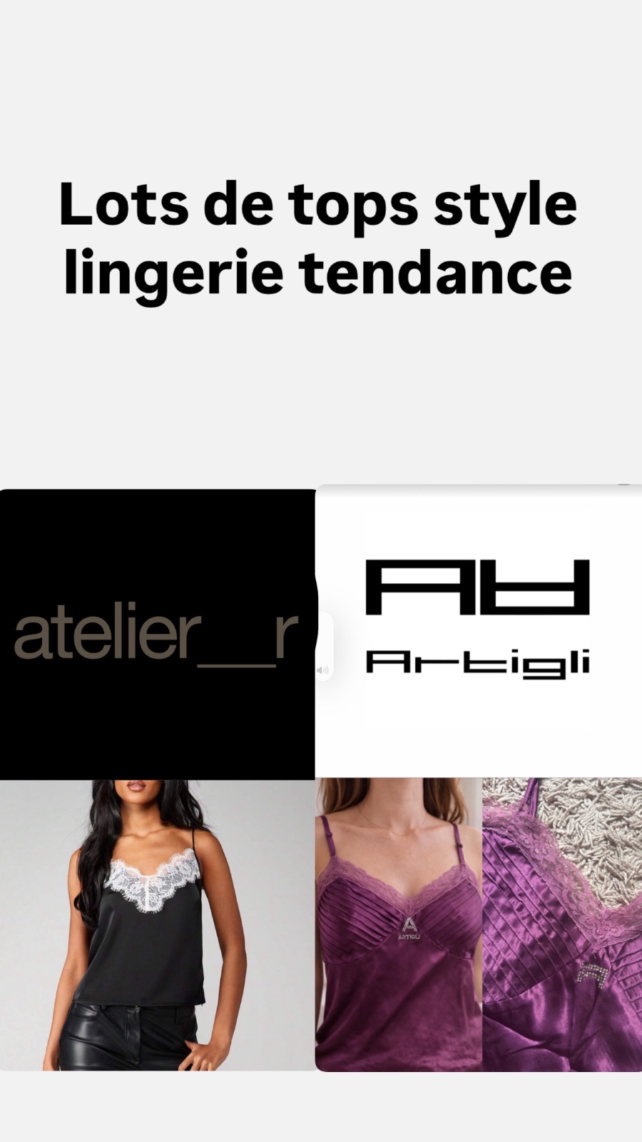 2 tops style lingerie 