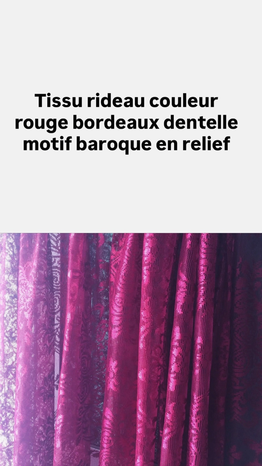  tissu rideau dentelle motif baroque 