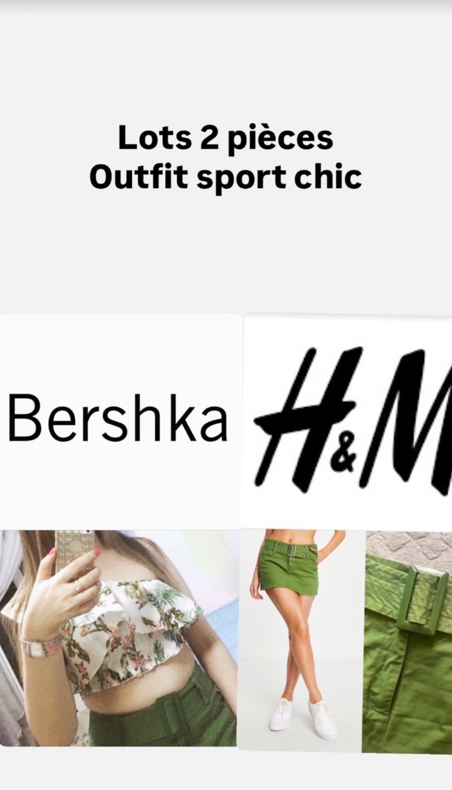 Pack de 2 crop top Bershka