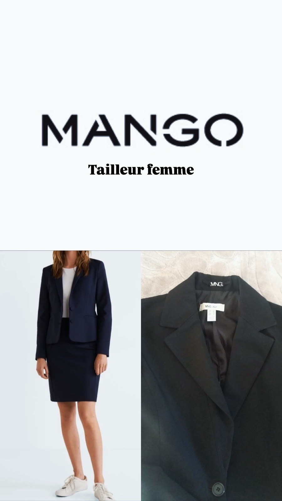 Tailleur noir Mango 